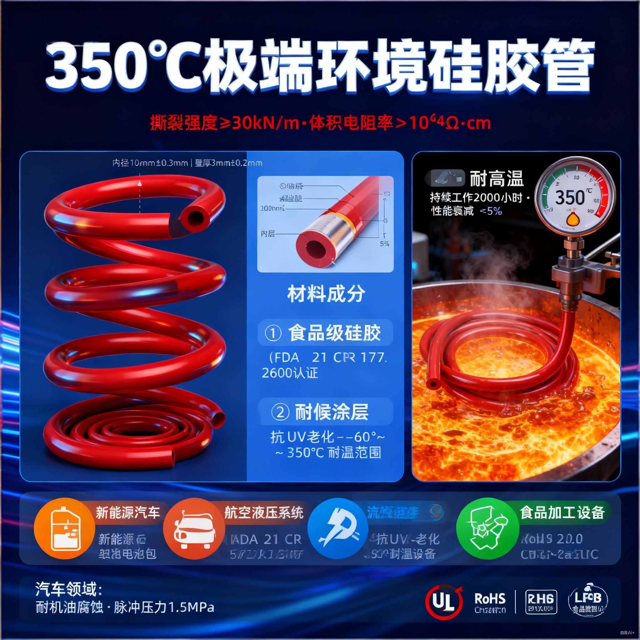 350°高溫硅膠管